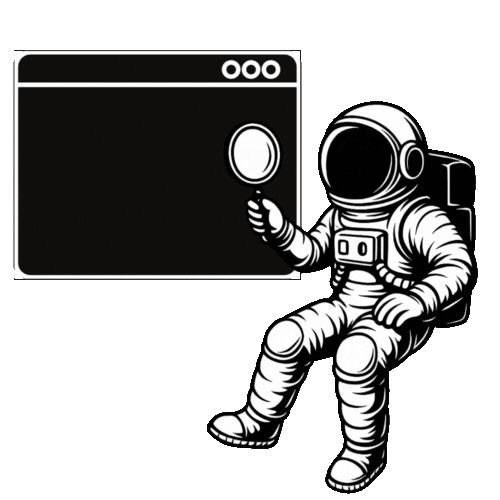 SEO astronaut doing space on-page seo in space.